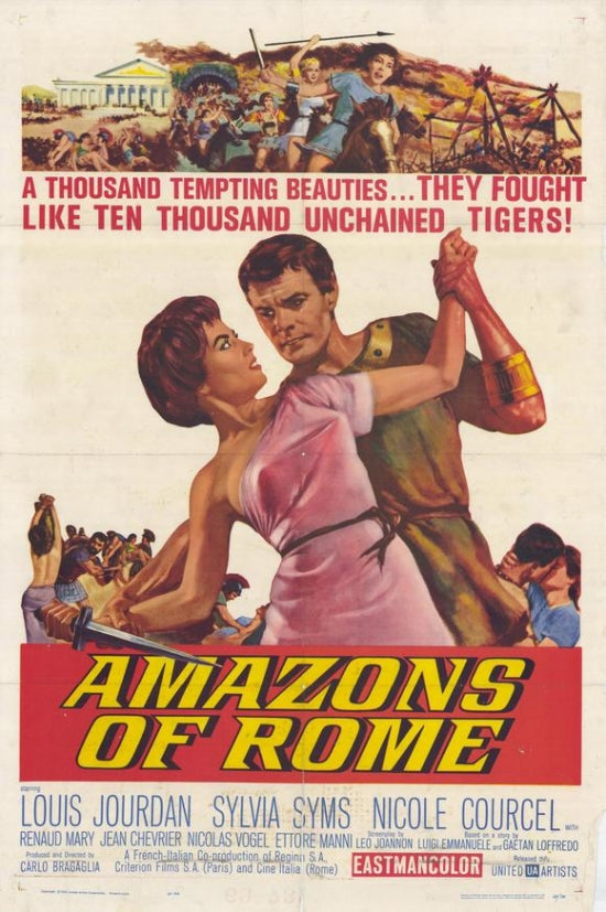 Amazons of Rome Movie Poster Print featuring vibrant imagery.