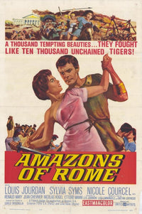 Amazons of Rome Movie Poster Print featuring vibrant imagery.