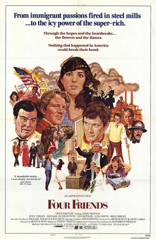 Four Friends Movie Poster Print showcasing friendship and adventure.