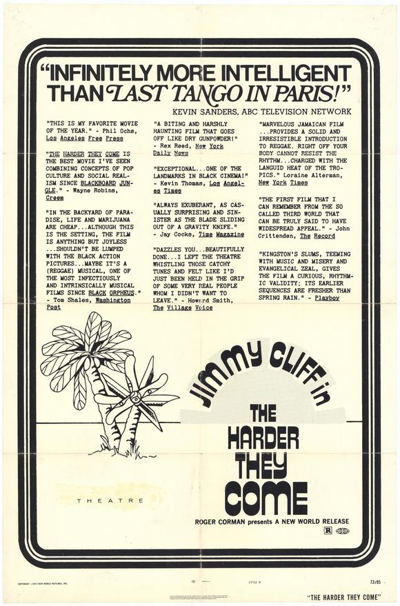 The Harder They Come Movie Poster Print featuring vibrant reggae culture imagery.