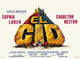 El Cid Movie Poster Print showcasing classic film artwork.