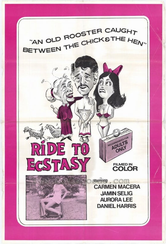 Ride to Ecstasy Movie Poster Print featuring vibrant colors and cinematic design.