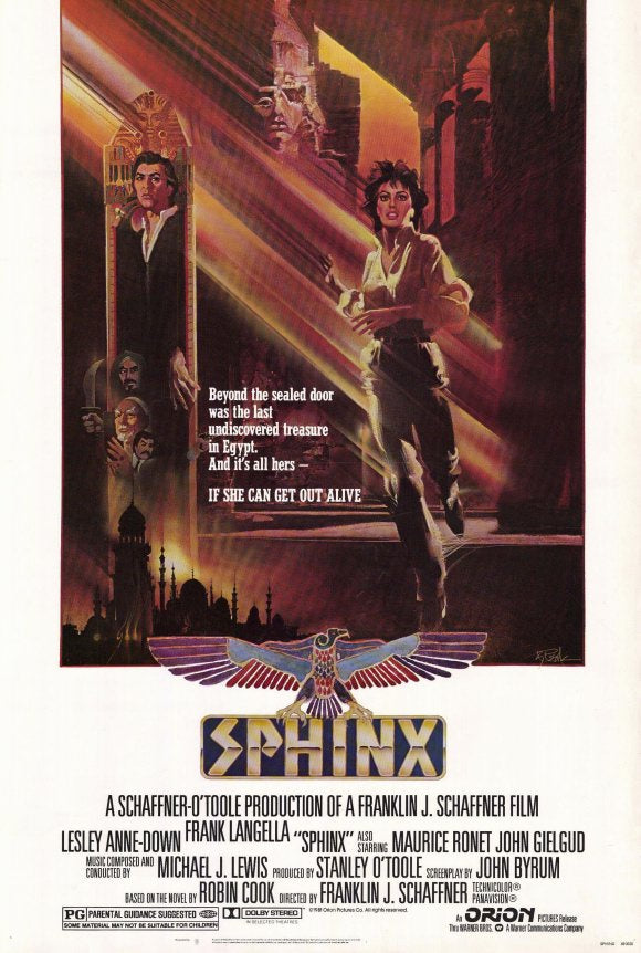 Sphinx Movie Poster Print showcasing ancient Egyptian symbolism.