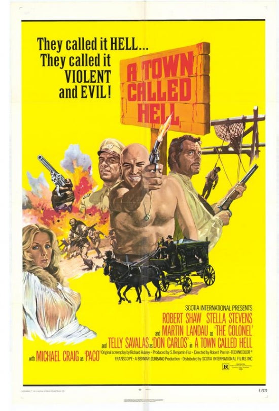 A Town Called Hell Movie Poster Print featuring cinematic artwork.