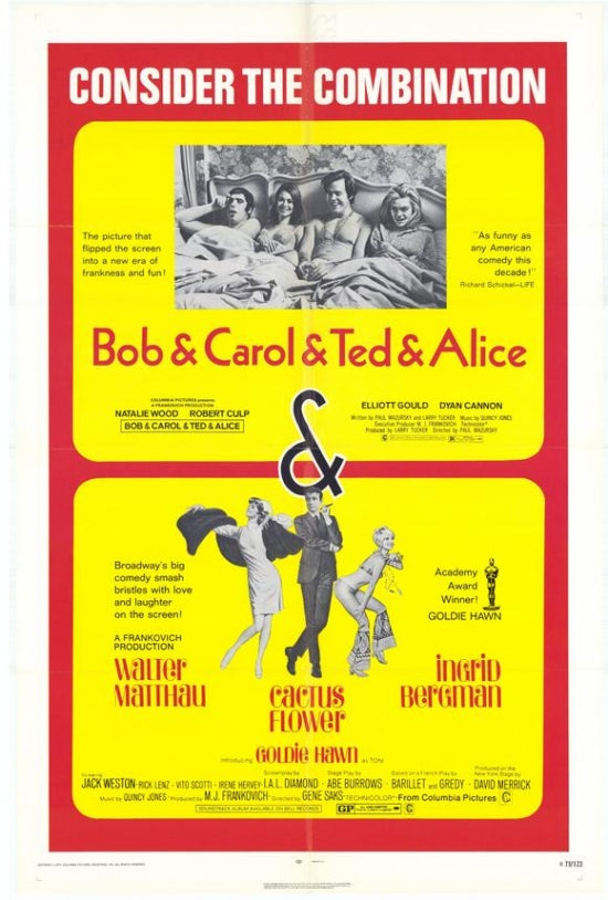 Bob and Carol and Ted and Alice Cactus Flower Movie Poster