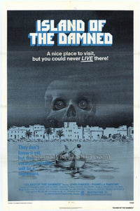 Island of the Damned movie poster print featuring eerie imagery.