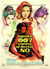 Dr. No Movie Poster Print featuring classic cinematic artwork.