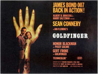 Goldfinger Movie Poster Print featuring classic James Bond art.