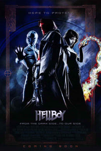 Hellboy Movie Poster Print featuring iconic character