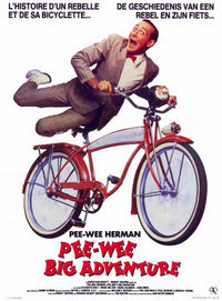 Pee-wee's Big Adventure Movie Poster Print featuring colorful artwork.