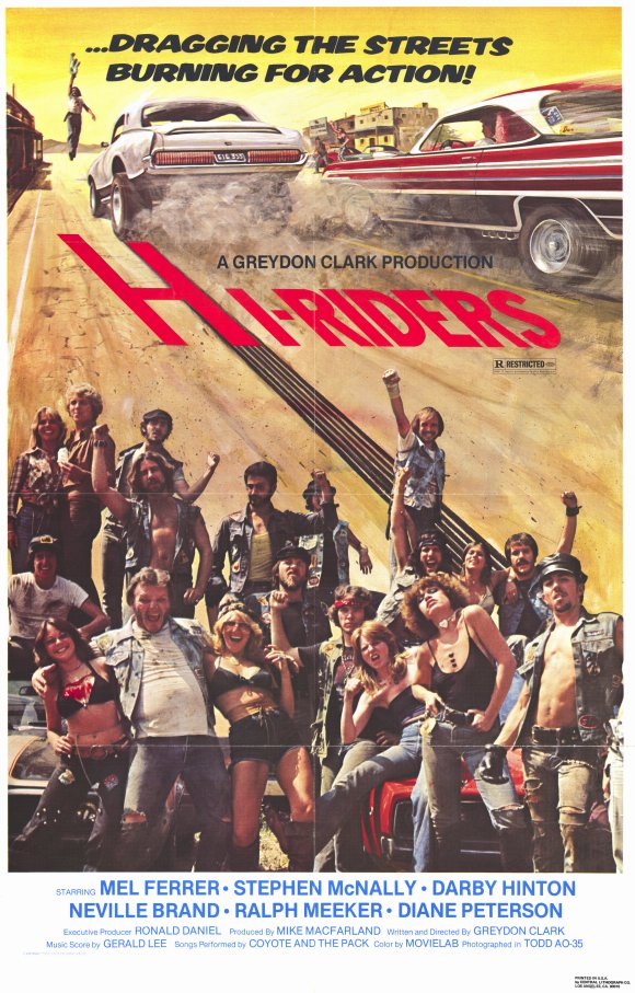 Hi-Riders Movie Poster Print showcasing classic biker culture.