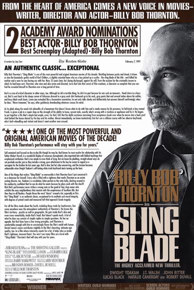 Sling Blade Movie Poster Print showcasing iconic film art.