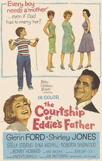 The Courtship of Eddie's Father movie poster print featuring nostalgic artwork.