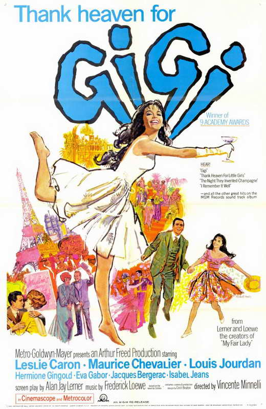 Gigi Movie Poster Print showcasing classic film art.