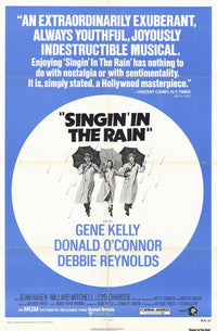 Singin' in the Rain Movie Poster Print showcasing classic Hollywood charm.
