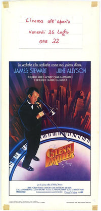 The Glenn Miller Story movie poster print showcasing the iconic bandleader.