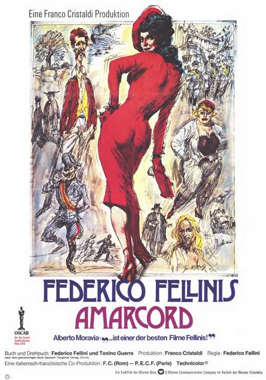 Amarcord Movie Poster Print featuring iconic film art.