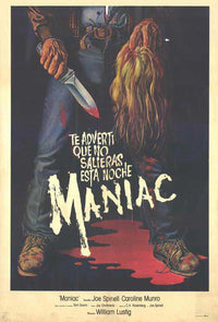 Maniac Movie Poster Print featuring horror film art.
