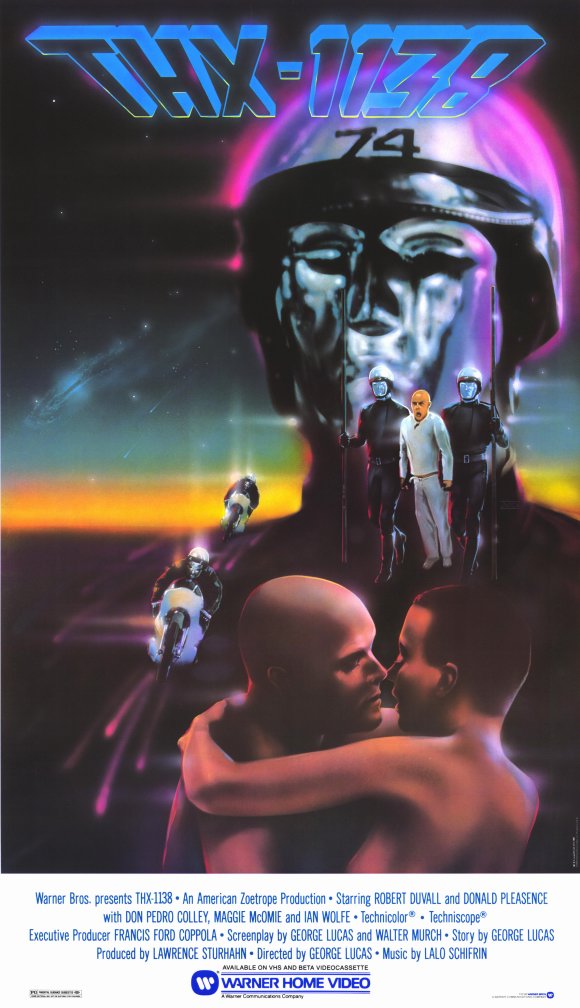 THX 1138 Movie Poster Print featuring a dystopian film theme.