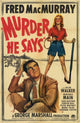 Murder He Says Movie Poster Print showcasing classic cinema art.