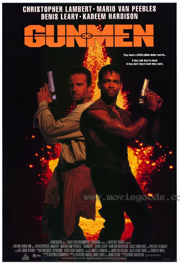 Gunmen Movie Poster Print showcasing dynamic film artwork.