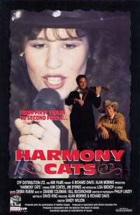 Whimsical Harmony Cats Movie Poster Print showcasing playful feline art.