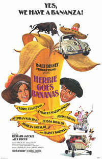 Herbie Goes Bananas Movie Poster Print featuring the iconic Volkswagen Beetle