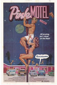 Vibrant Pink Motel Movie Poster Print for home decor