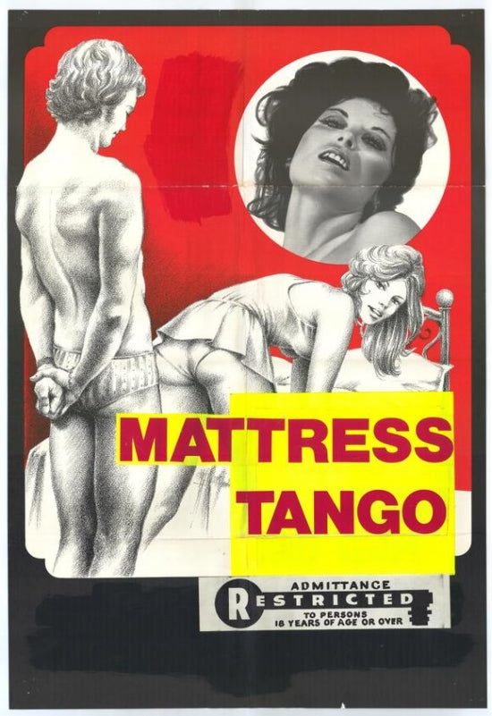 Mattress Tango Movie Poster Print featuring vibrant colors and dramatic design.