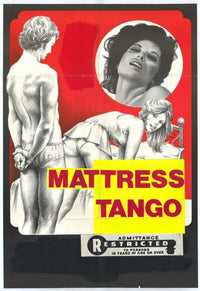Mattress Tango Movie Poster Print featuring vibrant colors and dramatic design.