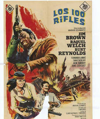 100 Rifles Movie Poster Print showcasing dynamic visuals.