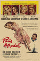 Paris Model Movie Poster Print featuring vibrant visuals and intricate details.