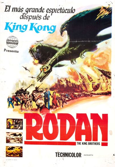 Rodan movie poster print showcasing iconic film artwork.