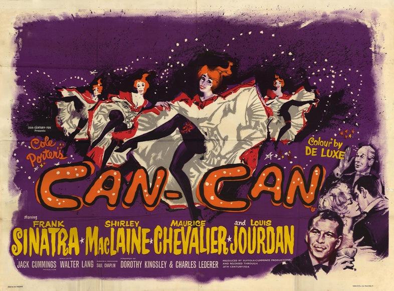 Can-Can Movie Poster Print featuring vibrant colors and dynamic imagery.