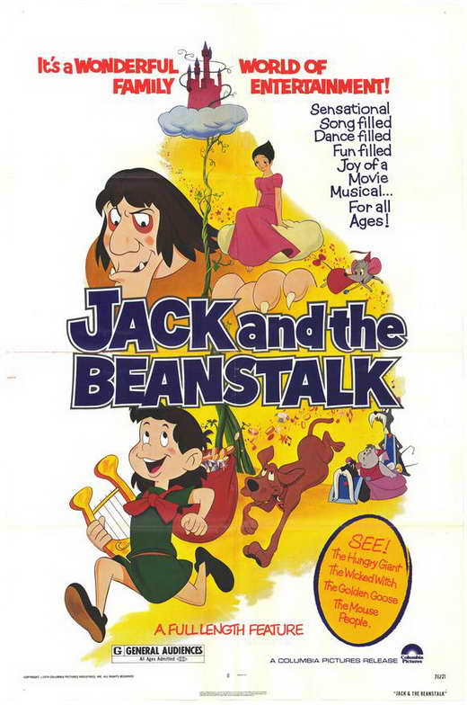Jack and the Beanstalk Movie Poster Print depicting Jack's adventure.