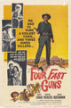 Four Fast Guns Movie Poster Print showcasing classic western film art.