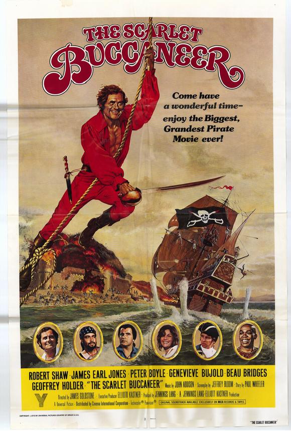Swashbuckler Movie Poster Print featuring classic adventure art.