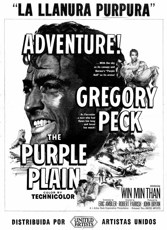 The Purple Plain Movie Poster Print showcasing cinematic art.