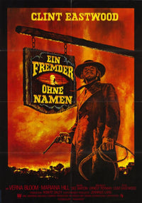 High Plains Drifter Movie Poster Print showcasing classic western imagery.