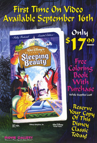 Sleeping Beauty Movie Poster Print featuring Princess Aurora in enchanting design.