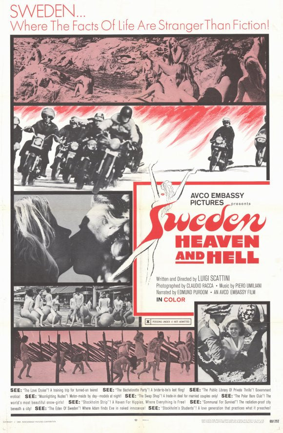 Sweden Heaven and Hell Movie Poster Print showcasing cinematic themes.