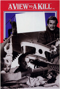A View to a Kill Movie Poster Print featuring iconic James Bond imagery.