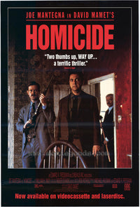 Homicide Movie Poster Print showcasing intriguing artwork.