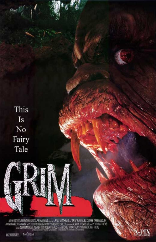 Grim movie poster print showcasing haunting cinematic art.