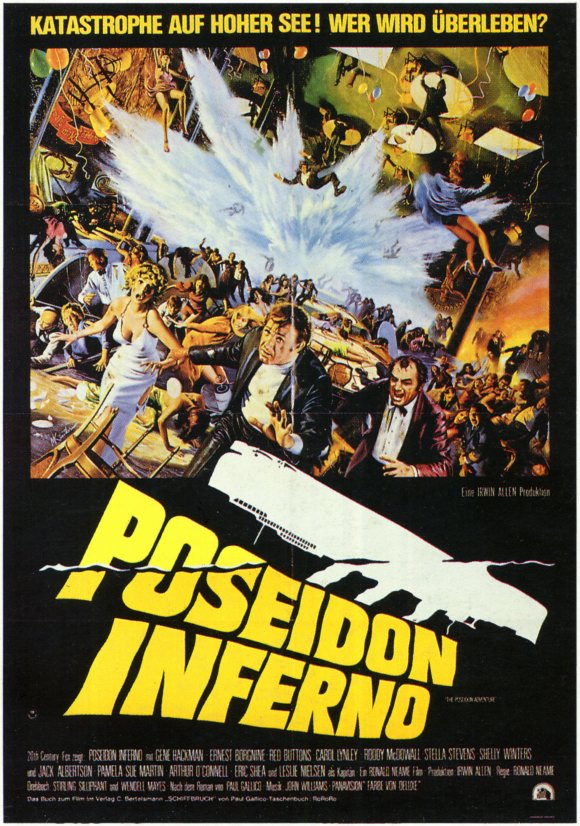 The Poseidon Adventure Movie Poster Print showcasing iconic scenes from the film.