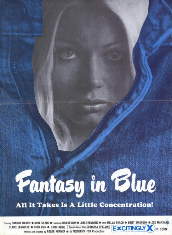 Fantasy in Blue Movie Poster Print showcasing cinematic art.