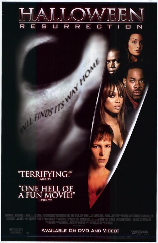 Halloween Resurrection Movie Poster Print featuring classic horror imagery.
