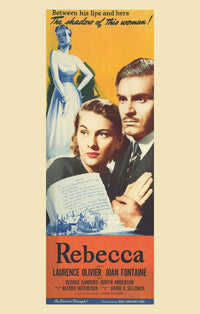 Rebecca Movie Poster Print featuring classic film artwork.