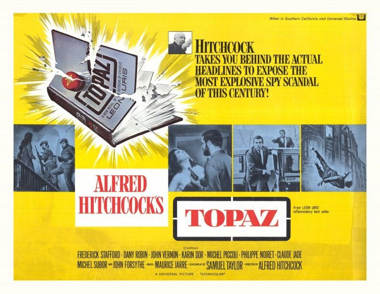 Topaz Movie Poster Print showcasing classic film art