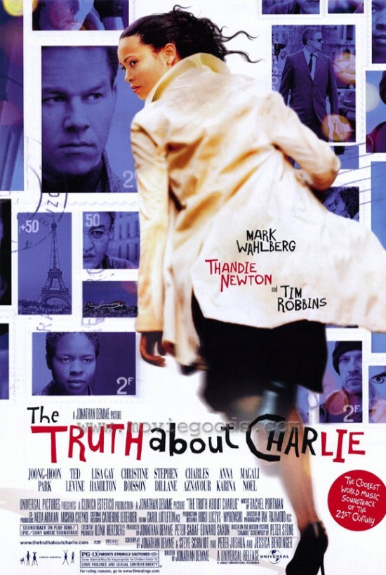 The Truth About Charlie Movie Poster Print featuring vibrant colors and cinematic design.